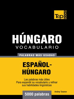 cover image of Vocabulario Español-Húngaro